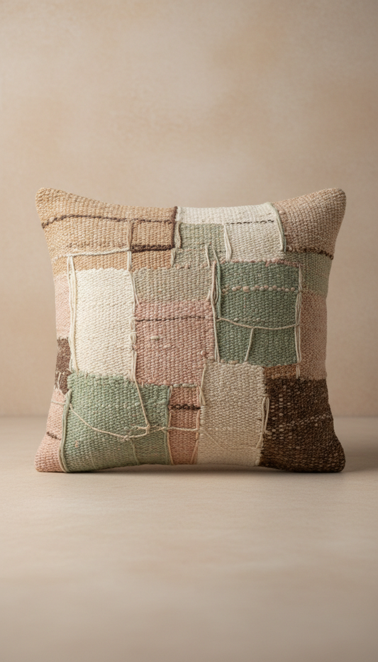 Artisan Throw Pillow In Hand-Dyed Cotton