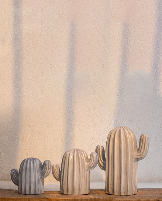 Desert Harmony Set - cactus-inspired ceramic vessel trio, Handpick Egypt