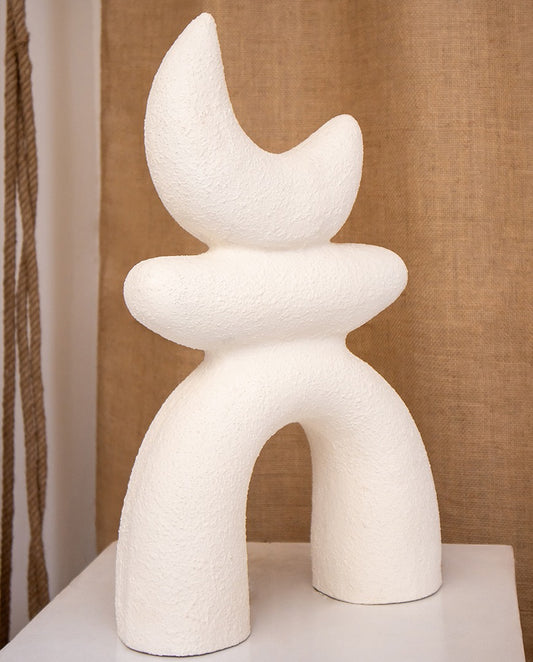 Luna Arc Vessel - arched celestial ceramic sculpture, Handpick Egypt