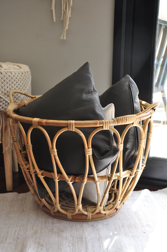 Bamboo Basket - handwoven storage and decor basket, Handpick Egypt