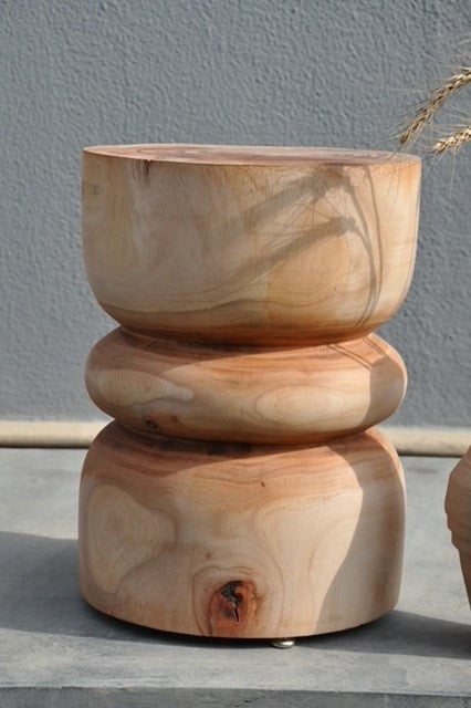 Curvy Table - sculptural solid khaya wood side table, Handpick Egypt